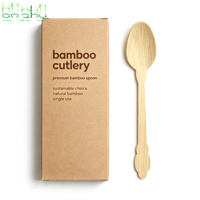 Cuillère en bambou personnalisée avec logo, directement de l'usine, écologique, biodégradable, 160 mm/170 mm