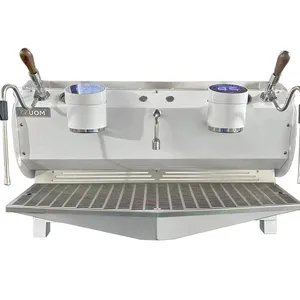 Máquina de café expreso comercial de fábrica, cafetera de dos grupos