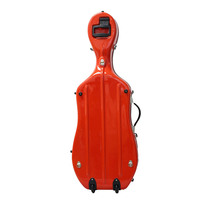 Cello Box Glass Piano Box Red 4/4 Specification Suitable for Cello