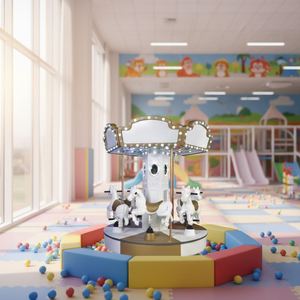 Manège en métal à monnayeur avec lumières LED pour centres commerciaux et fêtes foraines (intérieur/extérieur) - Product Image 1