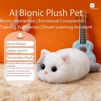 Robot vocal intelligent IA avec yeux LED, en coton PP, rechargeable Type-C, jouet cadeau d'anniversaire, best-seller, compatible animaux domestiques, contrôlé par application, Wi-Fi activé