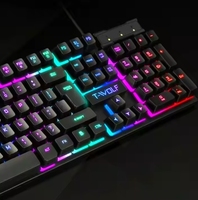 Clavier de jeu filaire RGB à 104 touches, sensation mécanique, rétroéclairage assorti aux couleurs, interface USB, touches programmables, certifié FCC/CE pour