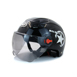 Casque de moto visage ouvert pour hommes et femmes, visière solaire, rabattable, scooter de course, moto, original, DEFE - Product Image 1