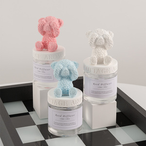 Bình Thủy Tinh Thạch Cao Gốm Thơm Hình Gấu Đáng Yêu Hương Liệu Trang Trí Trong Nhà Bình Khuếch Tán Sậy - Product Image 2