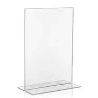 Support d'affichage double face PS, support de table vertical transparent A4 A5 A3, porte-menu, porte-affiche publicitaire, cadre photo en forme de T