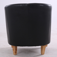 Fauteuil d'appoint Chesterfield moderne en cuir PU brillant sur mesure avec pieds en bois pour hôtels, clubs, hôpitaux et appartements (vente en gros)