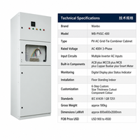 Armoire de commutation intérieure personnalisée Wanbo-533, combinateur PV AC, barre omnibus en cuivre pour raccordement au réseau, prix usine