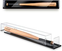 Boîte de présentation pour batte de baseball, support mural ou de bureau avec couvercle anti-poussière et support pour batte