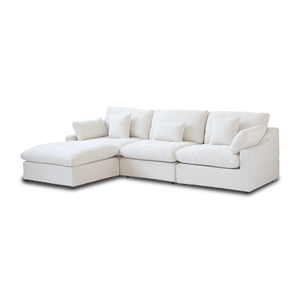 Divano Componibile Moderno Runwood Home in Tessuto Misto Lino e Ciniglia, 3 4 5 6 7 Posti, Stile Cloud Khaki per Soggiorno - Product Image 6