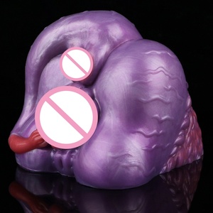 Fantasy Purple Dragon Butt Soft Silicone <b>Masturbation</b> Cup, Single Channel Adult Toy for Men <b>Masturbation</b> - Product Image 1