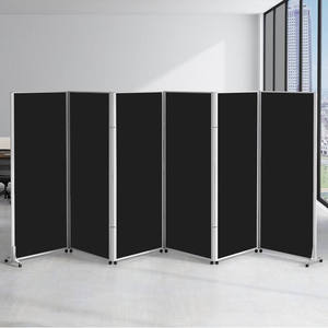 Paravent pliable en aluminium, écran pivotant, insonorisé, séparateur d'espace mobile, séparateurs de pièce portables pour salle à manger, entrepôt - Product Image 3