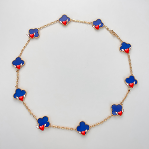 <span class=keywords><strong>Collier</strong></span> trèfle à quatre feuilles en argent sterling S925 plaqué or 18 carats, motif dix fleurs, possibilité de demander le catalogue Van Cleef auprès du vendeur - Product Image 1