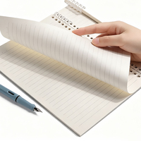 Carnet à feuilles mobiles rechargeable du Royaume-Uni avec couverture en PP et anneaux détachables pour étudiants, idéal pour les notes scolaires