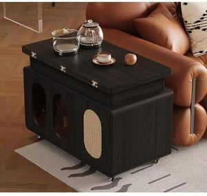 Modern Durable Lifting Solid Wood Coffee <strong>Table</strong> Mobile Multi-functional <strong>Side</strong> <strong>Table</strong> Sofa Trolley Eco-Friendly Portable <strong>Storage</strong> - Product Image 5