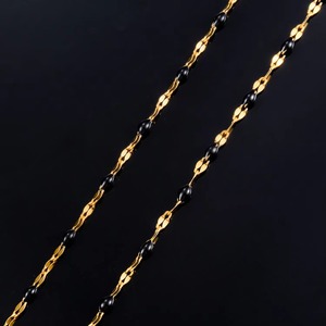 Cadena de Eslabones con Cuentas de Acero Inoxidable de 2.5mm, Color Dorado, Joyería de Moda, Longitud Personalizable de 14-30 Pulgadas - Product Image 4