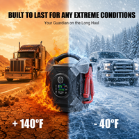 Pine Energy Hochleistungs-Starthilfegerät 12V/24V 63000mAh 30000A für Diesel-LKW/Benzinmotor/Auto/Motorrad -40 bis 65°C Arbeitstemperatur