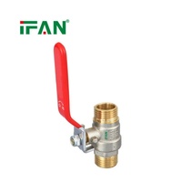 Vanne à boisseau sphérique en laiton IFAN, filetée, à union angulaire, de 1/4 à 4 pouces, mâle-femelle, pour l'eau