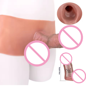 Quần rung bằng silicon giả da, kiểu dáng táo bạo, kích thước nhỏ, ba đầu dildo rỗng, đồ chơi tình dục người lớn dành cho nam, cao cấp, chống thấm nước, máy thủ dâm. - Product Image 5