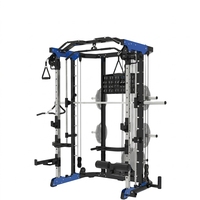 Machine Smith multifonctionnelle avec croisement de câbles et rack de musculation, équipement de gym complet pour usage domestique et commercial