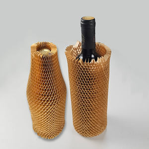 Envoltura de Papel de Panal Ecológica para Botellas de Vino, Funda Protectora Acolchada de Kraft Sostenible para Botellas de Vidrio - Product Image 1
