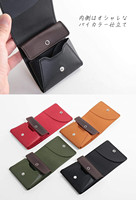 Dompet Lipat Dua Kulit Asli Praktis, Dompet Mini Ramping, Penyimpanan Koin Saku Kartu, Dompet Ringan BR8253