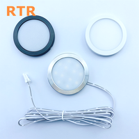 Lampes LED Puck connectables blanc chaud 5V 12V, commande tactile, à coller sous les armoires pour cuisine, placard, garage, étagère