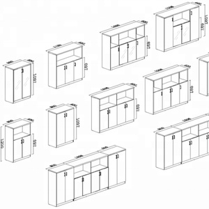 Modern Design Office File Storage Cabinets <b>Space</b>-<b>Saving</b> MDF Indoor Furniture for Home Workshop Warehouse - Product Image 6