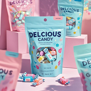 Tùy chỉnh nhiệt con dấu đứng lên túi dây kéo túi Mylar cho kẹo thuận tiện và bền - Product Image 2