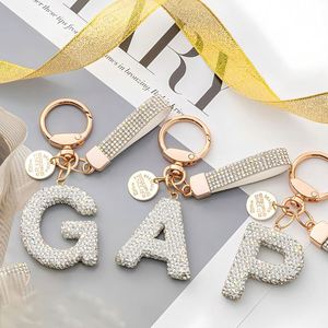 Llavero Metálico con Letra Inicial Brillante, Cristal, Diamante de Imitación, Colgante para Bolso de Mujer, Regalos para Mujeres - Product Image 2