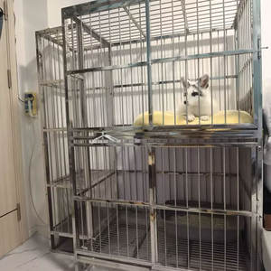 กรงสุนัขโลหะขนาดใหญ่,กรงสุนัขขนาดใหญ่พับได้แข็งแรงสแตนเลสสินค้าขายดี - Product Image 3