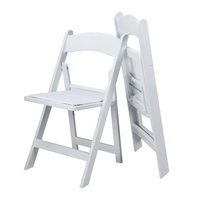Chaise pliante d'extérieur en résine blanche et noire de haute qualité pour événements et mariages, légère, vente en gros