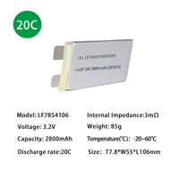 Batterie LiFePO4 haute capacité 3.2V 2800mAh 20C-pour outils électriques éclairage de secours systèmes solaires-cellule à long cycle de vie 7854106