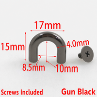 Accessoires de quincaillerie pour bagages de 8,5 mm, durables, de haute qualité et tendance, vis à pont en arche en alliage de zinc, boucle de chaîne pour sacs à main