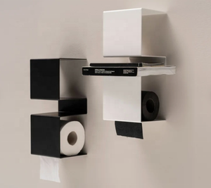 Portariviste multifunzionale in metallo per carta igienica in metallo per la casa con portariviste con porta carta igienica - Product Image 2