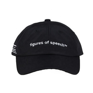 Factory 6 Panel <strong>Unstructured</strong> Black Nylon Baseball Cap Low Profile Embroidered Dad <strong>Hat</strong> with <strong>Curved</strong> Brim Waterproof Design - Product Image 2