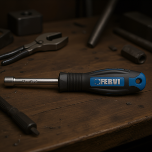 Fervi <b>Socket</b> Wrench 10mm Cr-V Steel Handle With Hex Bit - Product Image 3