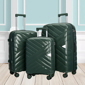 Ensemble de bagages de voyage neufs en PP polyester léger, coque rigide, étanche, motif dessin animé, avec 4 roues et serrure à combinaison pour affaires - Product Image 3