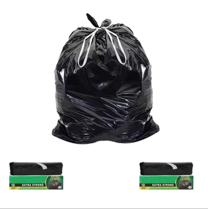 Eco Disposable PE Flat Garbage Bags Black 55 120 80 Gallon Trash Rubbish Packaging - Product Image 6
