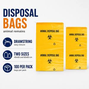 Bolsa para Cadáveres de Animales, Bolsa para Eliminación de Residuos Biológicos, Bolsa para Aves de Corral y Ganado, Bolsa Biodegradable para Restos - Product Image 1