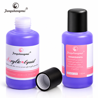Kit de Gel UV Acrylique Professionnel EA pour Ongles, Base Coat, Vernis Transparent, Liquide Acrylique Respectueux de l'Environnement, Certifié MSDS 2
