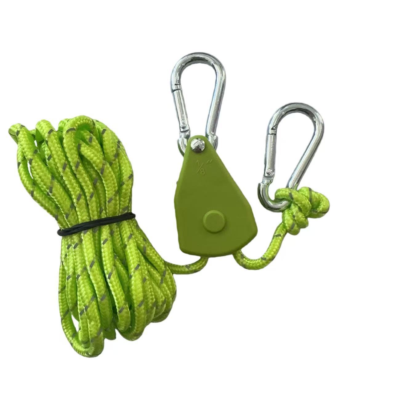 Poulie métallique verte 4 mm x 4 m