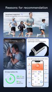 Reloj Inteligente Deportivo W11 con Monitor de Ritmo Cardíaco, Presión Arterial y ECG, Resistente al Agua IP68, Pulsera Inteligente Android - Product Image 4
