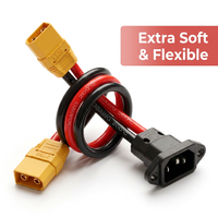 Connecteur XT90 mâle vers prise d'alimentation C14 3 broches, câble de charge pour batterie de voiture, connecteur de charge pour vélo électrique, nouvelle énergie
