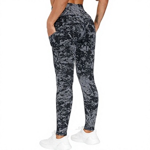 Wholesale High Waist <b>Gym</b> <b>Leggings</b> Workout Fitness Activewear Compression Pants with <b>Pockets</b> for Women OEM ODM - Product Image 3