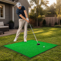 Tapis d'entraînement de golf 3D en fibres de qualité supérieure, base en tissu non tissé, gazon en tricot PA durable, simulateur de golf d'intérieur
