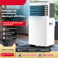 Ventilateur de climatisation portable avec roues, compresseur d'air de refroidissement, mini climatiseur autonome pour la maison et le bureau