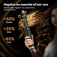 Styler capillaire 5 en 1 professionnel, brosse à air chaud ionique 1000W, sèche-cheveux à séchage rapide, lissage et bouclage en une seule étape