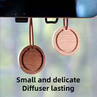 Diffuseur d'huiles essentielles pour voiture en bois rond, suspension de voiture, encens pour voiture, pendentif en bois, logo personnalisé