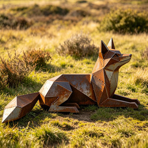 <span class=keywords><strong>Scultura</strong></span> Grande in Acciaio Corten Personalizzata da Fabbrica, <span class=keywords><strong>Scultura</strong></span> Volpe Animale Selvatico in Acciaio Ruggine, <span class=keywords><strong>Scultura</strong></span> Volpe Seduta in Acciaio Ruggine in <span class=keywords><strong>Vendita</strong></span> - Product Image 6