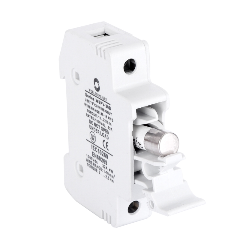 WSPV-32B CE постоянного тока 1000V 10*38 мм 1A,2A,3A,4A,5A,6A,8A,10A,12A,15A,16A,20A,25A, предохранитель на солнечной батарее 32 А с блоком предохранителей